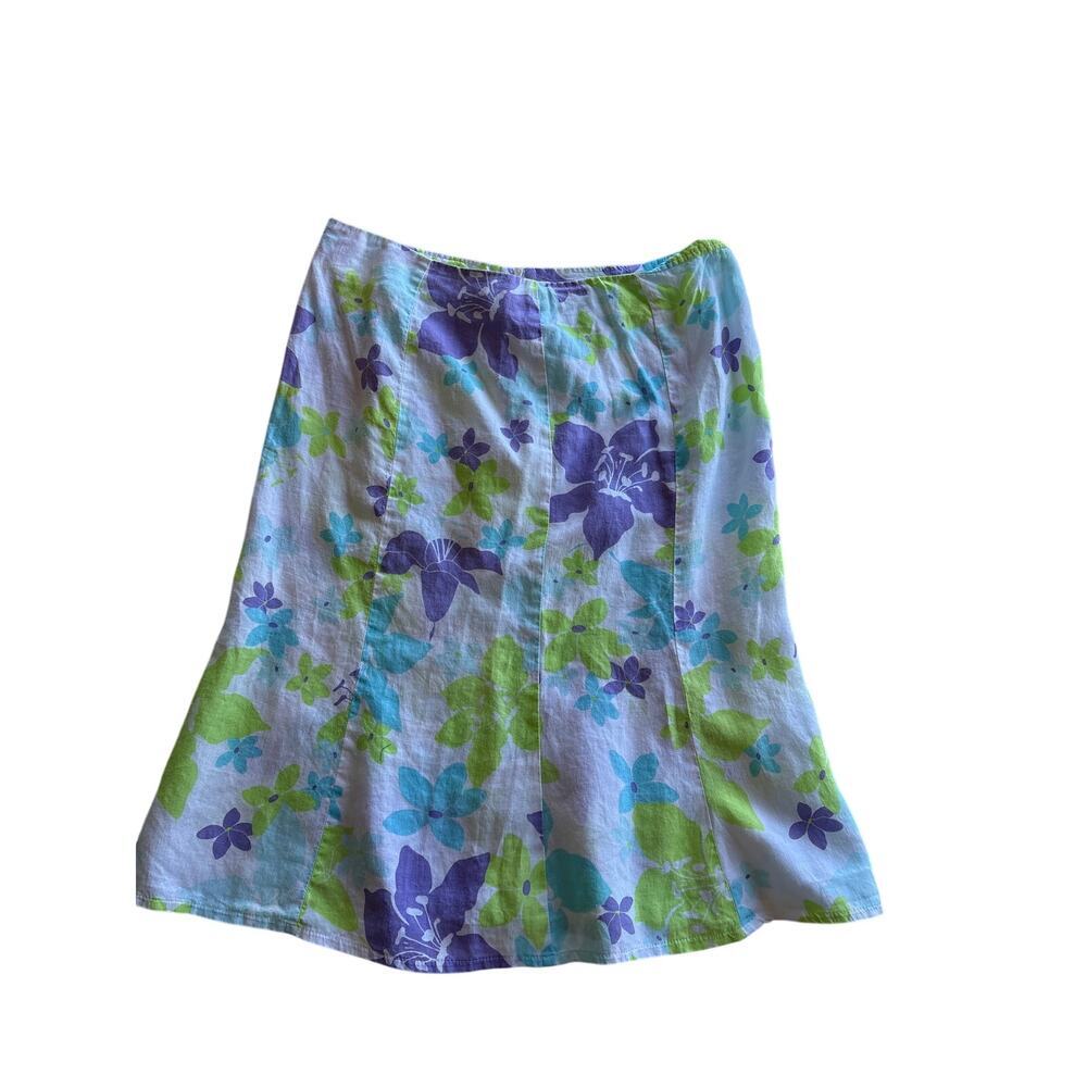 Vintage 90s United Colors of Benetton Floral A-Line Skirt Made in Italy